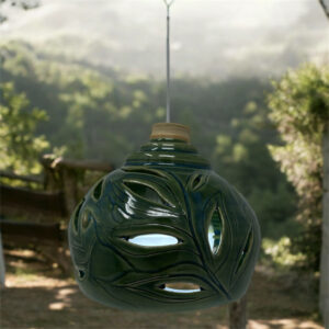 Handmade Ceramic Pendant Light - Green vine